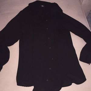 Missimo Black Button Blouse